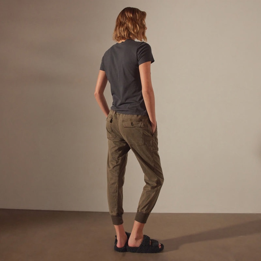 JAMES PERSE Mixed Media Pant Army Green Pigment Women’s Size 2 6110 - Picture 3 of 10